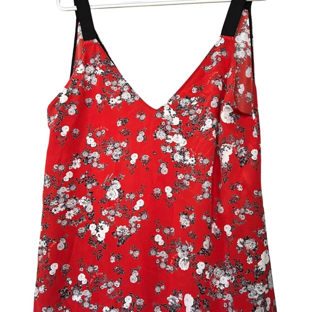 Rag & Bone Garden Floral Zoe Dress Womens Medium Asymmetrical 100% Silk NEW $450 - Picture 3 of 6